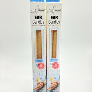 Wally's Natural EAR CANDLES Unscented Paraffin 2 Packs (2 Candles Per Pack)